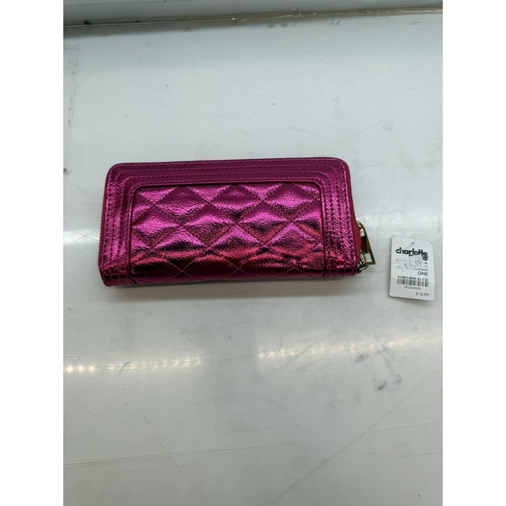 Pink Quilted Diamond‎ Wristlet Wallet with Wrist Strap for Women
